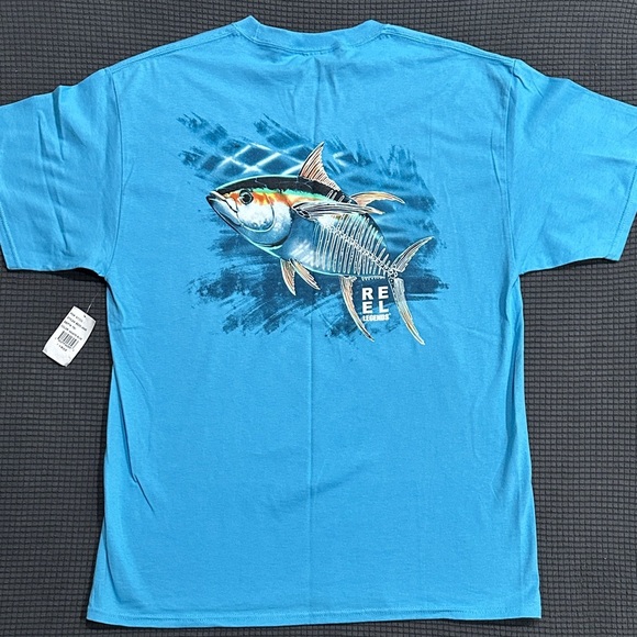 Reel Legends Other - Reel Legends Aqua Yellowfish Tuna Graphic Tee